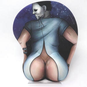 Michael Myers Mousepad | "Bootylicious Myers" | Dead by Daylight Oppai 3D Mousepad with Wrist Rest