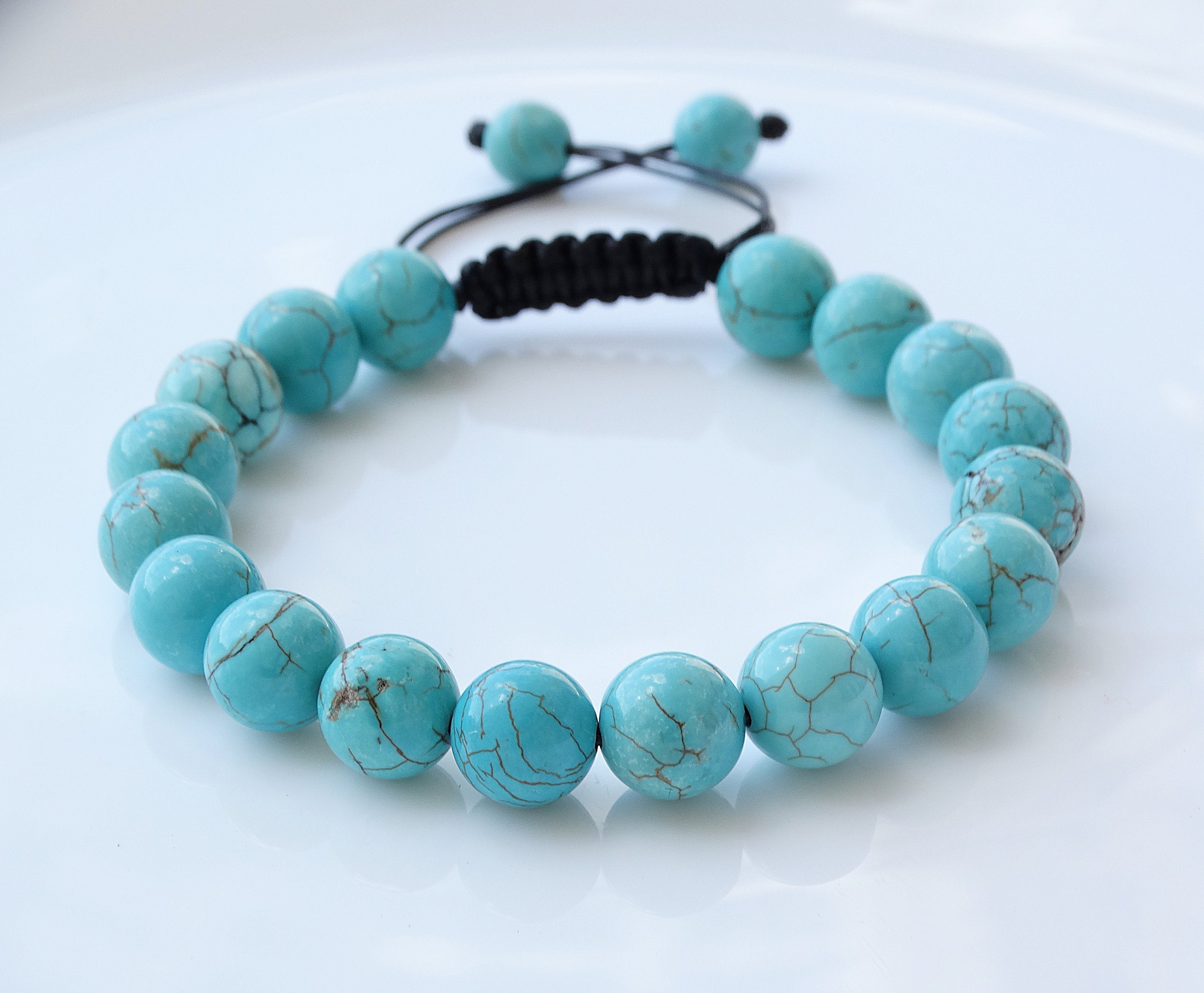 Turquoise, Turquoise Bracelet, Crystal Bracelet, Blue Crystal, Meditation,  Inner Healing, Gift, Jewelry - Etsy