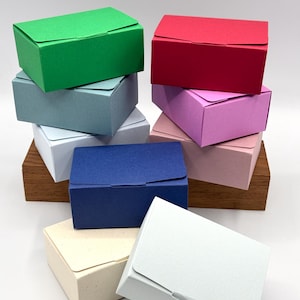 10 x Small RECTANGLE COLOURED Gift Boxes | Size 8.5cm x 6 x 3.5cm