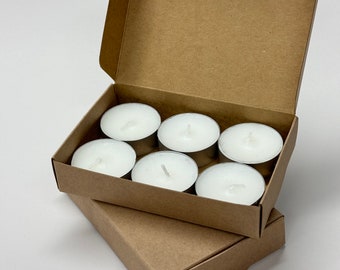 10 x Boxes to hold 6 Tealights/Wax Melts box - TOP Opening | Size 120 x 80 x 25mm | Jewellery Gift Box | Biscuit or Cookie Box