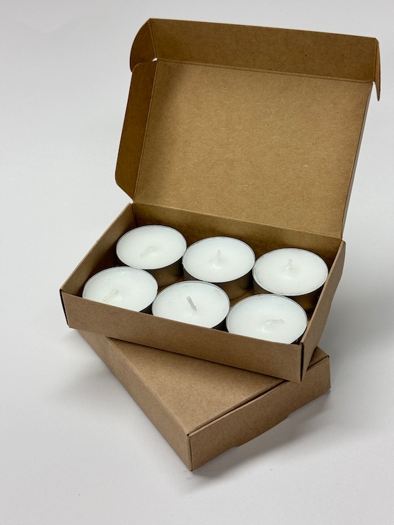 10 x Boxes to hold 6 Tealights/Wax Melts box - TOP Opening | Size 120 x 80 x 25mm | Jewellery Gift Box | Biscuit or Cookie Box