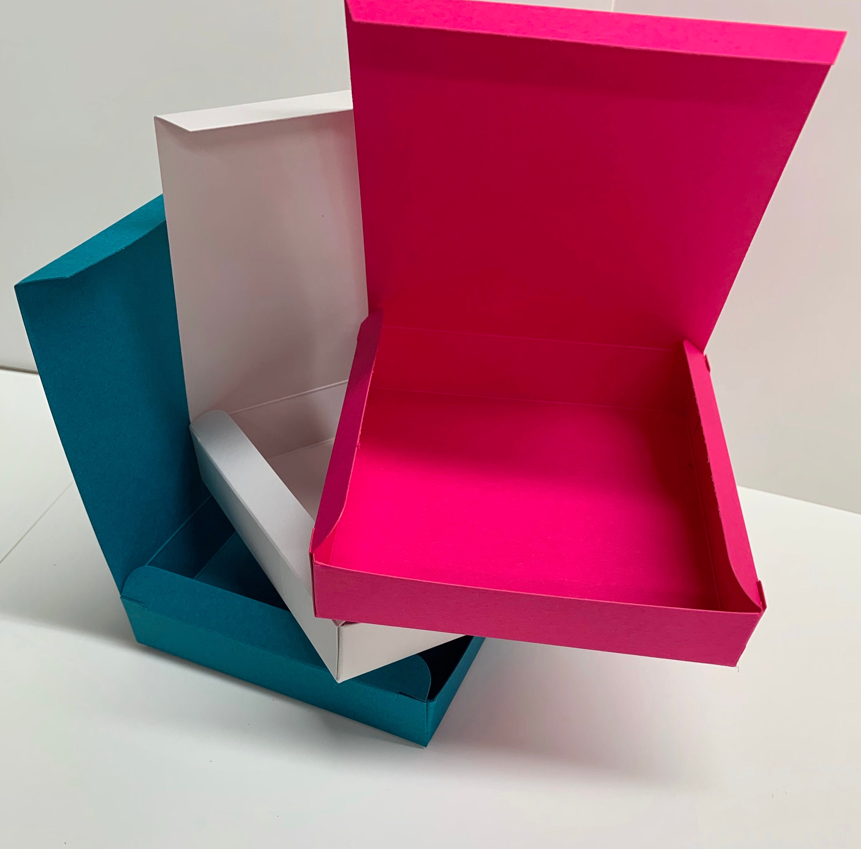 LARGE SLIM SQUARE Coloured Gift Boxes 9 X Tealights/wax Etsy UK