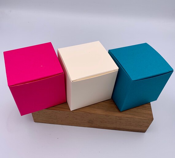 10 X SMALL 6cm CUBE BOXES Packaging Crafts Favour Boxes Bath Bomb