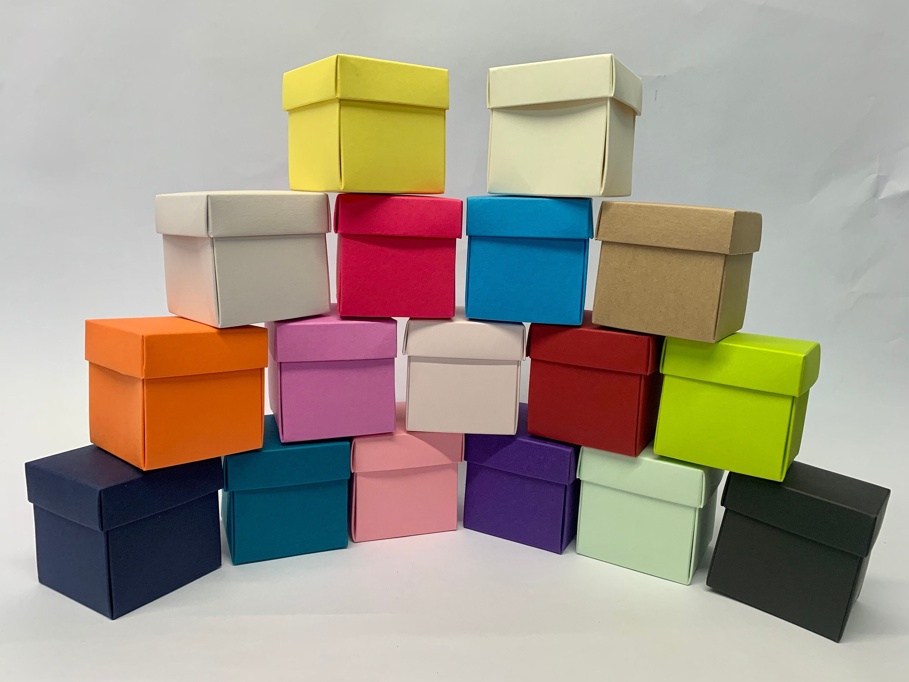 5 X Small PETAL SIDE Square Gift Box With Lid Size 6x6x6cm - Etsy UK