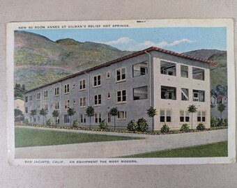 1930s Gilmans relief Hot Springs San Jacinto postcard