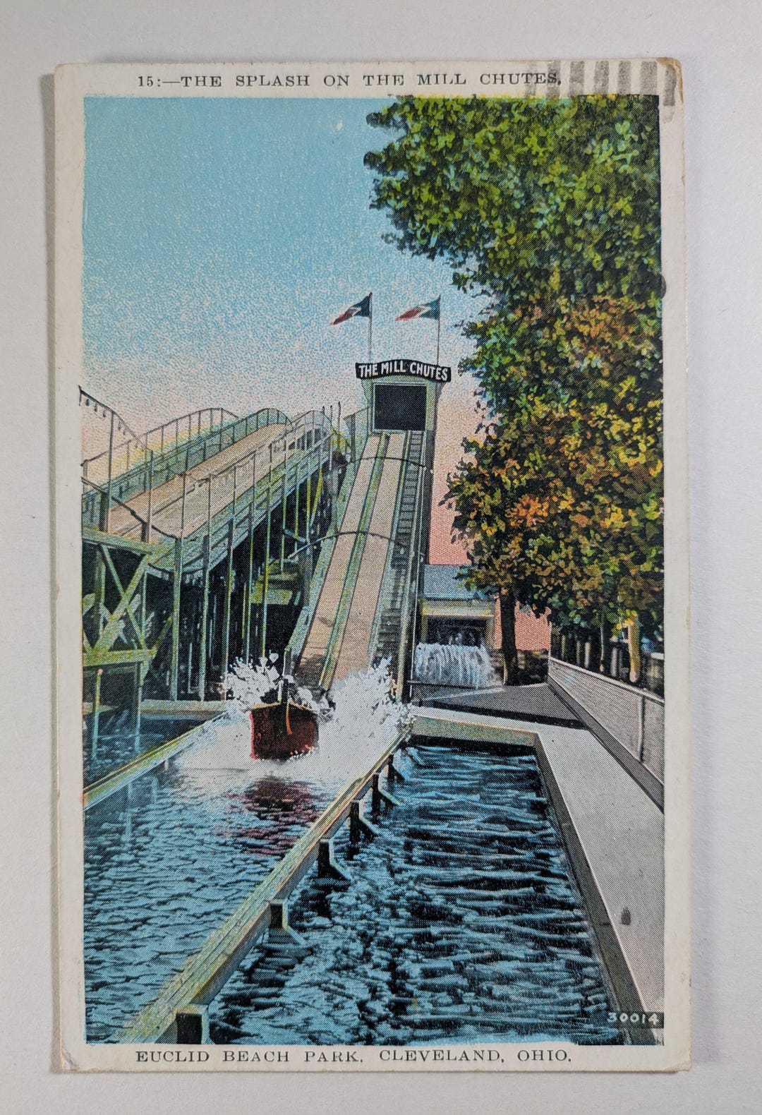 Amusement Park Mill Chutes Euclid Beach Park Cleveland Ohio 1934 ...