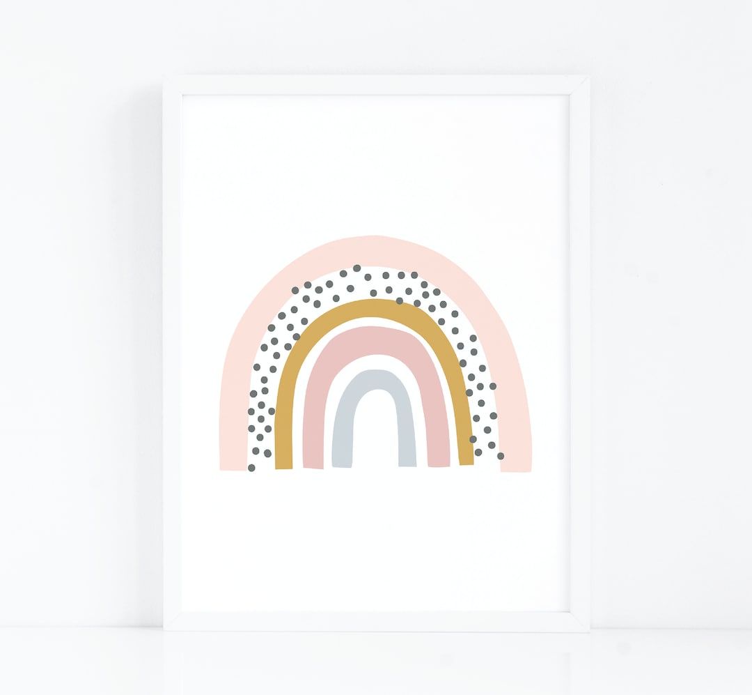 Rainbow Print, Printable Wall Art, Baby Girl Nursery Room, Rainbow Wall Art, Girls Bedroom Decor ...