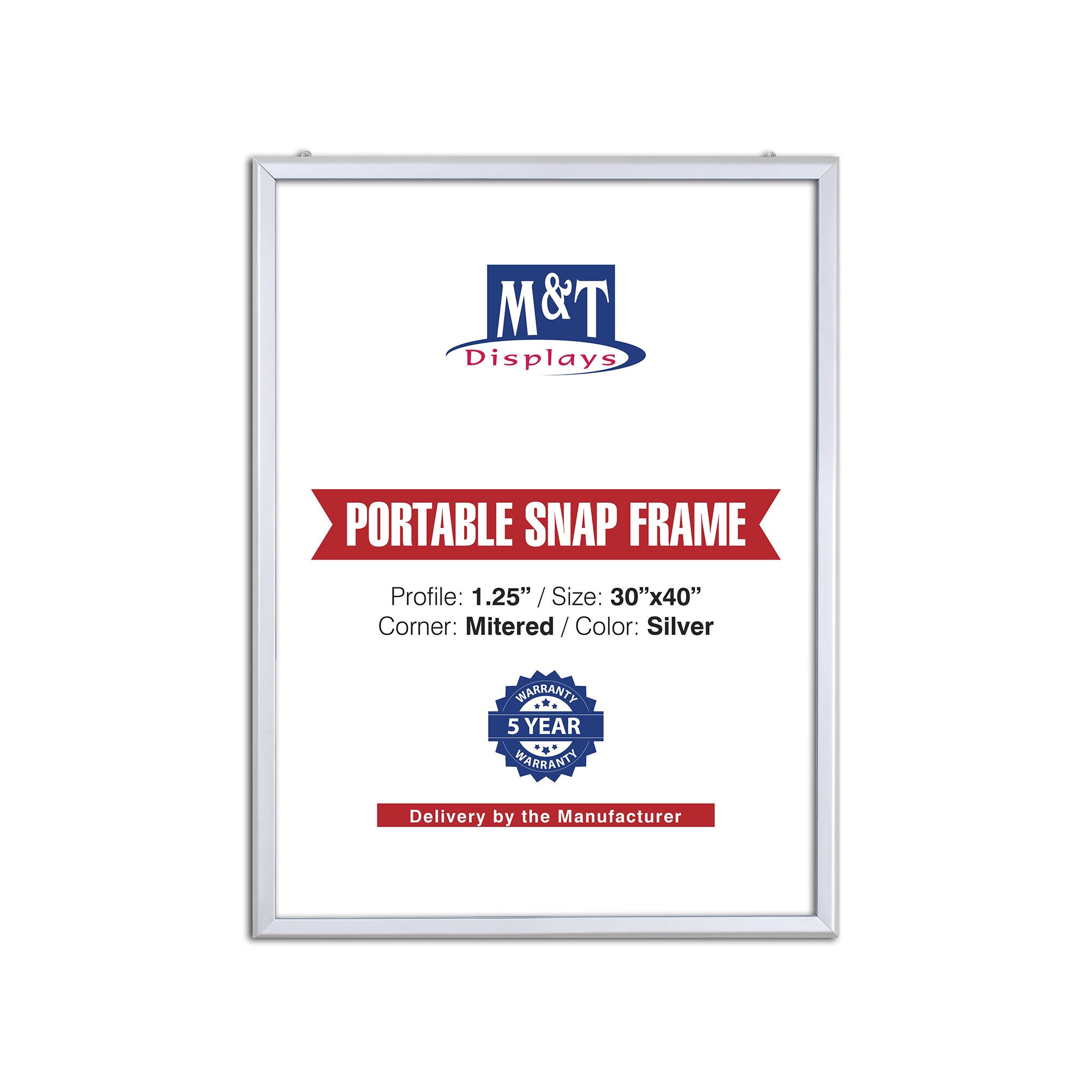 Classic Snap Frame, 1.25 Profile, 30 x 40 Poster Size