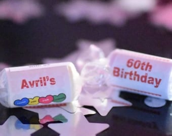 Personalised Birthday Mini Love Heart Sweets – 13th, 16th, 18th, 21st, 30th, 40th, 50th, 60th & More
