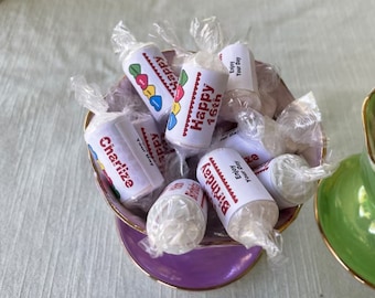Personalised Birthday Mini Love Heart Sweets 13th 16th 18th 21st 30th 40th 50th 60th