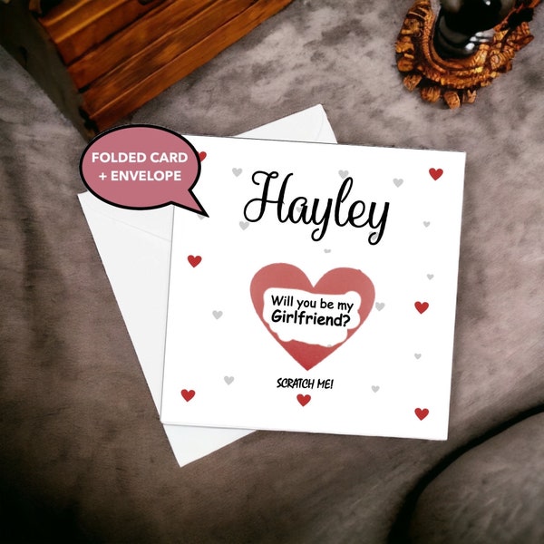 will you be my girlfriend card, will you be my boyfriend, gift idea, proposal scratch card - RL01