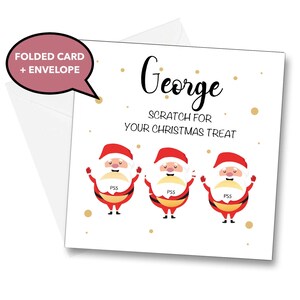 Personalised Christmas Day Scratch Card - Surprise Funny Rude Girlfriend Scratch Card - Naughty Card - Boyfriend Gift - Husband / Wife Gift