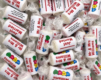 Personalised Wedding Mini Love Heart Sweets
