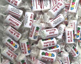 Personalised Wedding Mini Love Heart Sweets