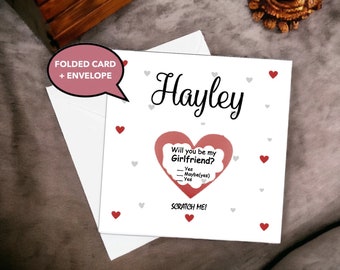 Will You Be My Girlfriend / Boyfriend Scratch Card – Romantic Proposal Gift (RL01)