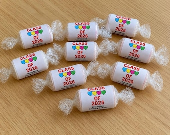 Personalised School Leavers Love Heart Sweets Class of 2026 Prom Graduation Party Favours