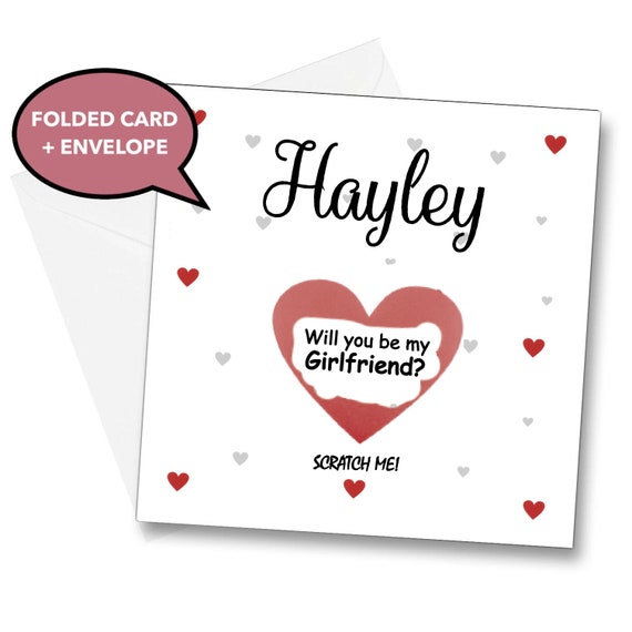 Will You Be My Girlfriend Card, Will You Be My Boyfriend, Gift Idea,  Proposal Scratch Card RL01 