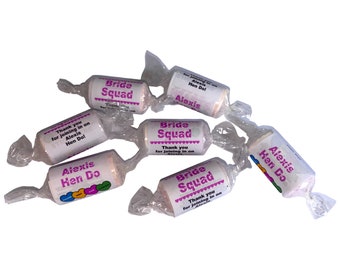 Personalised Hen Night Mini Love Heart Sweets – Party Bag Fillers & Hen Night Favours