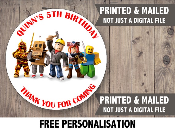 Roblox Personalized Birthday Stickers Thank You For Coming Etsy - ocean soldiers decal roblox