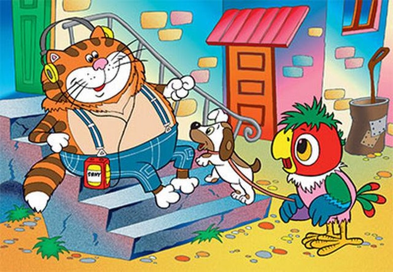 Кот из мультфильма попугай кеша картинки