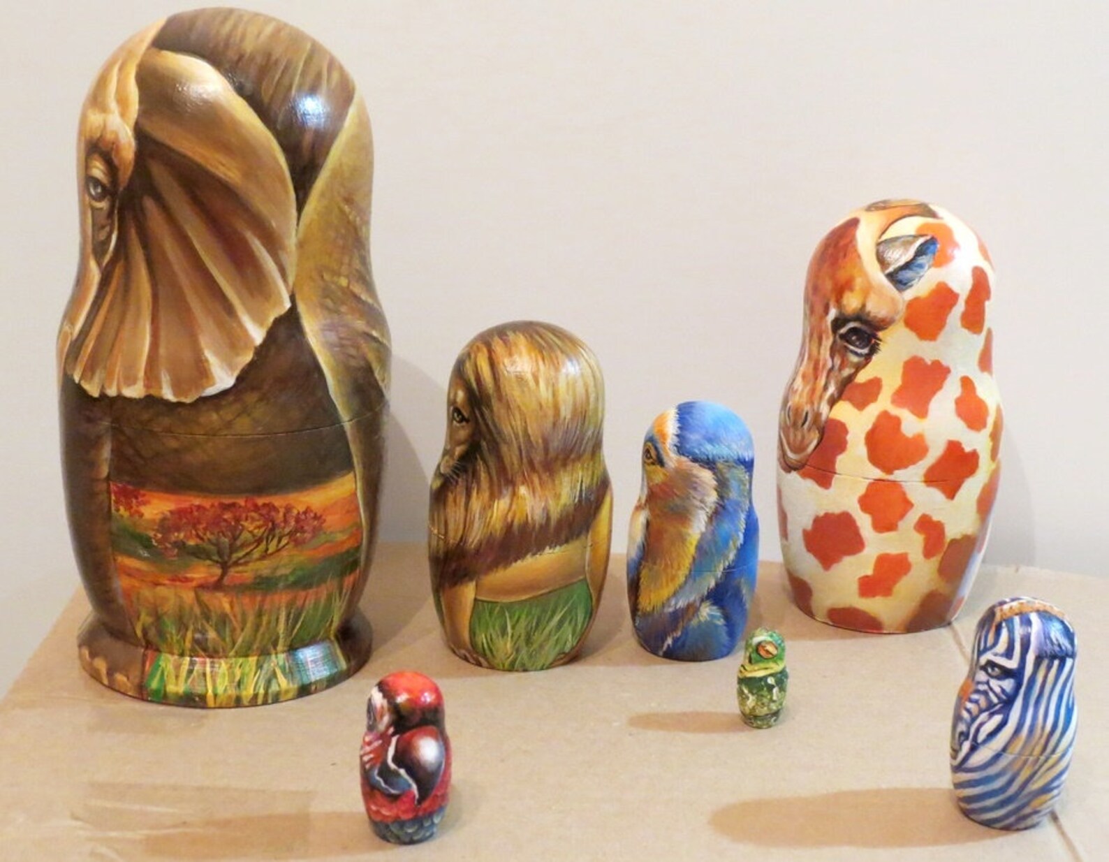 Matryoshka Africa Custom nesting dolls Animals African beast Etsy