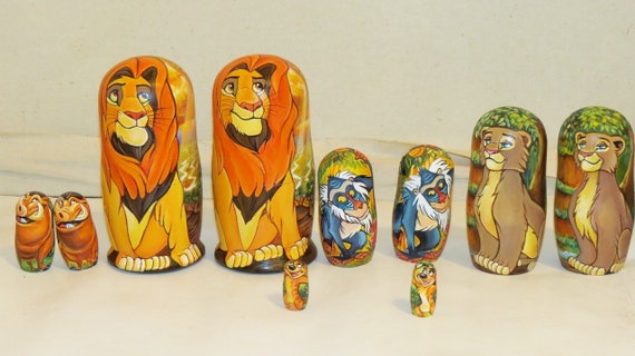 lion king nesting dolls