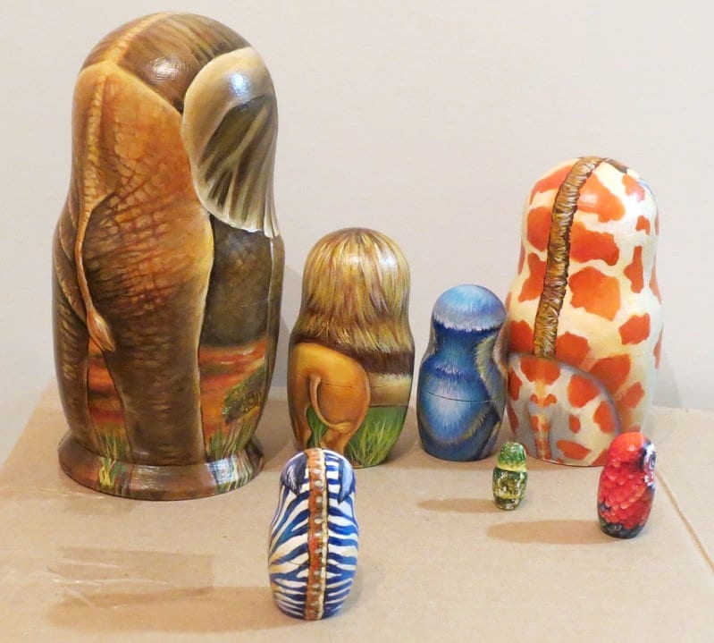 Matryoshka Africa Custom nesting dolls Animals African beast Etsy