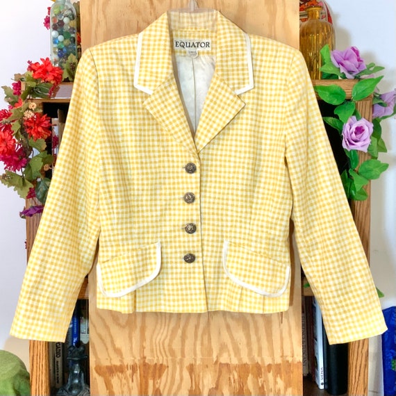yellow peplum blazer