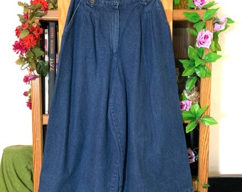 Denim Gaucho Pants - Etsy