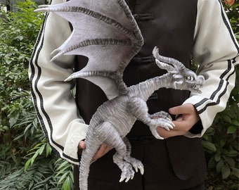 Dragon doll,dragon art dolls,Custom plush dragon Toy,personalized realistic  fantasy creature plush,Fantasy Dragon,pterosaur dinosaur for her - Main Image