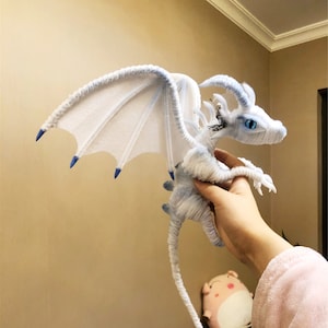 Blue Dragon doll,Custom plush dragon Toy,personalized realistic fantasy creatures plush,Fantasy Dragon,pterosaur dinosaur for her