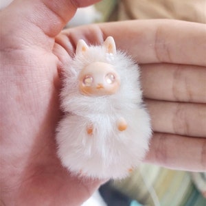 fantasy creature in hand,mini rabbit doll,plush fox Toy,custom fantasy creature,personalized realistic fantasy creature,Fairy Fantasy goblin