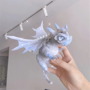 Blue Dragon dolls,plush dragon Toys,handmade fantasy creature,fantasy creature,realistic fantasy creature,Fantasy Dragon,pterosaur dinosaur