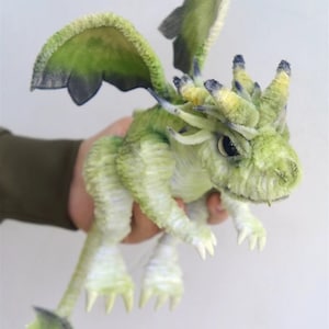 Green Dragon doll,Custom plush dragon Toy,personalized realistic fantasy creatures plush,Fantasy Dragon,pterosaur dinosaur for her