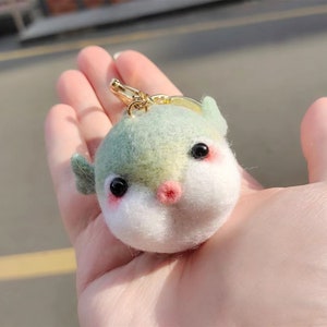 Puffer fish plush doll keychain,realistic fantasy creature doll pendant,pufferfish Ragdolls,puffers muppet,fantastic rabbit fish reborn doll