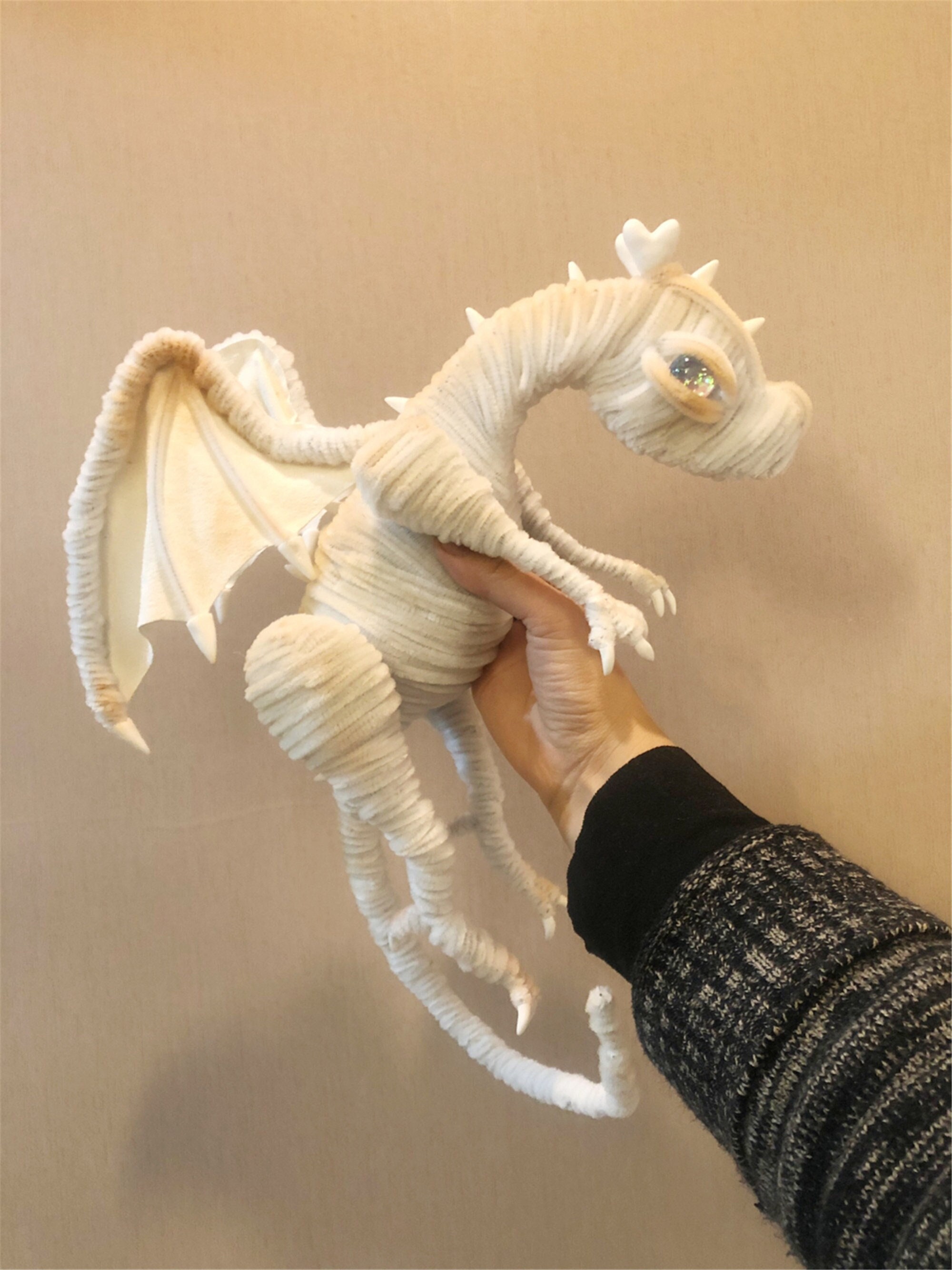 Rainbow Dragon Custom Handmade Fluffy Doll