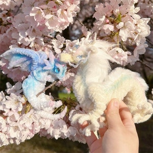 Purple Dragon Doll Custom Toys Dragon doll plush White dragon Toy personalized realistic fantasy creature plush toy Fantasy Dragon gifts