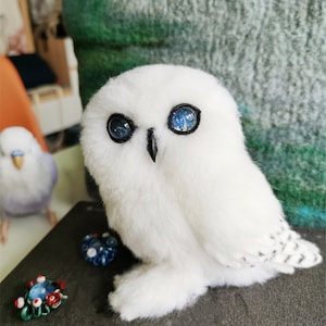 Felted bird,Custom owl Dolls,felted Parrot Ragdoll,crochet owl gift,plush Parrot,owl stuffed animal,realistic fantasy creature gifts for her