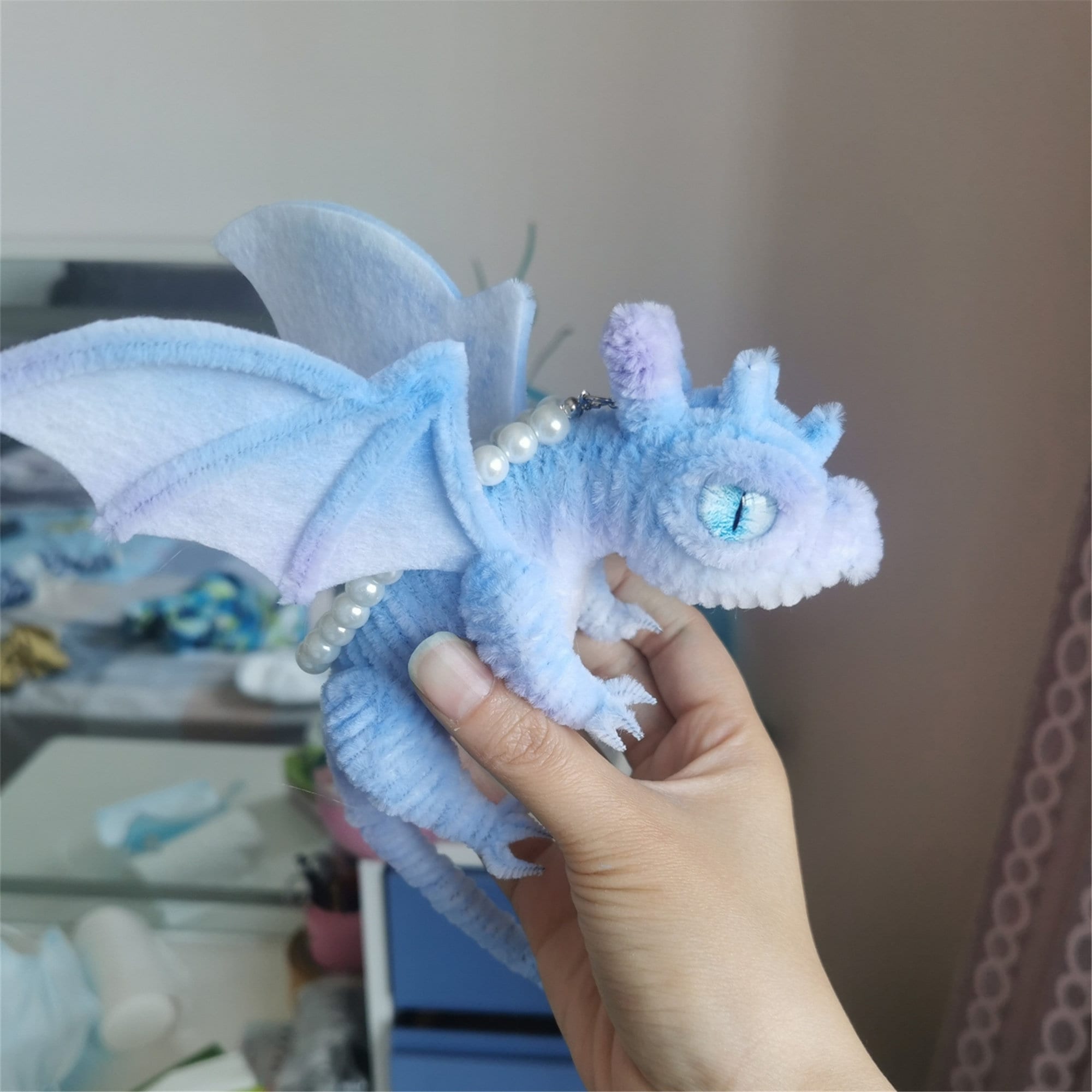 Mini Cute Dragon Doll Furry Pet Ragdoll Pendants,custom Plush