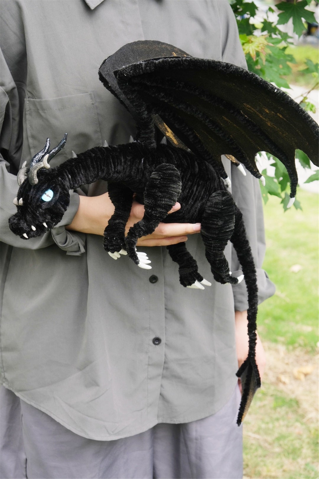 Black Dragon Doll,custom Plush Dragon Toy,personalized Realistic