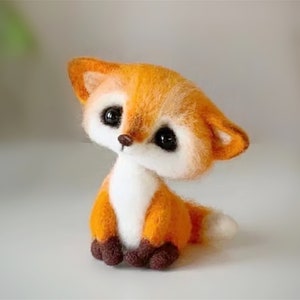 Fox stuffed animal Doll,crochet fox soft toys,plush fox ragdolls,felt stuffed fox plush,christmas stuffed animals,realistic fantasy creature
