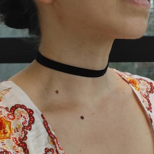 Custom Black Velvet Choker | Minimalist Dog Collar Necklace