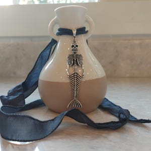 Mermaid Skeleton Necklace | Spooky Season | Macabre Jewelry | Every Day is Halloween