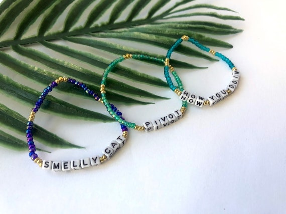 funny word bead bracelets