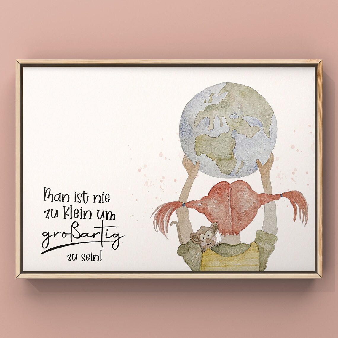 Poster / Man ist nie zu klein um großartig zu sein / Sei wild Etsy.de