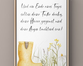 Poster / Spruch / Kinderbild / Am Ende eines Tages / Affirmation / Kinderzimmer / Kinderposter / Digitalprint / Geschenk Geburt Geburtstag