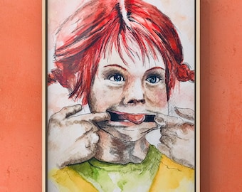 Poster/ Sei wild, frech und wunderbar / Mach dir die Welt, wie sie dir gefällt / Geschenk Freundin/ Kind/ Mutter / Aquarell