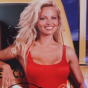 Signed Poster - Baywatch - 11x17 - Pamela Anderson + COA.