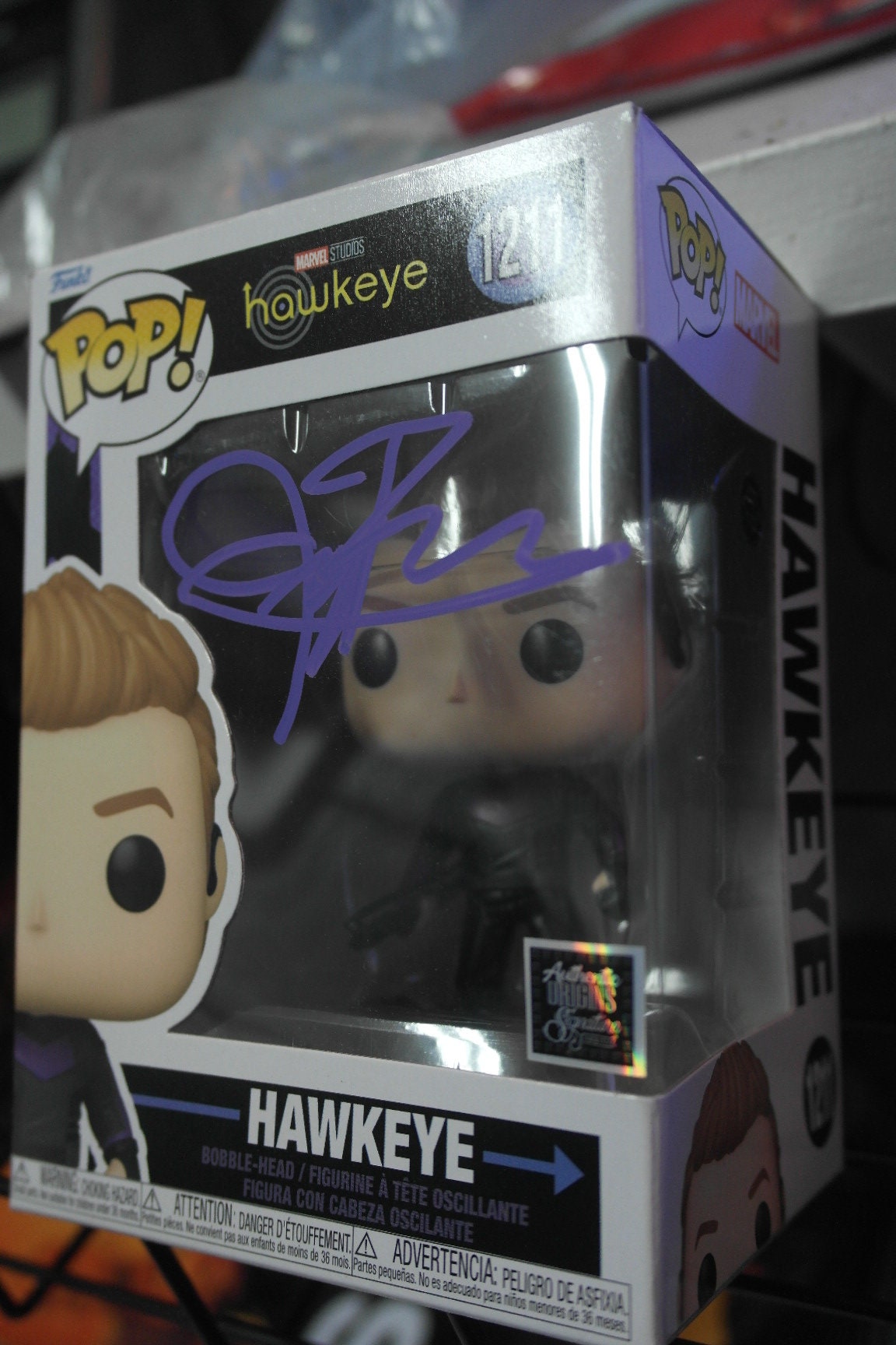Autographed Funko Pop #1211 - Hawkeye - Marvel Tv Series - Jeremy