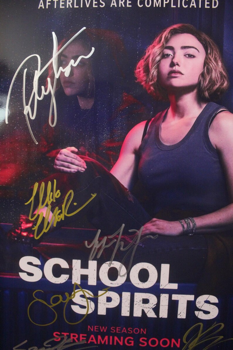 Signed Poster 11x17 School Spirits, Peyton List + COA. Etsy